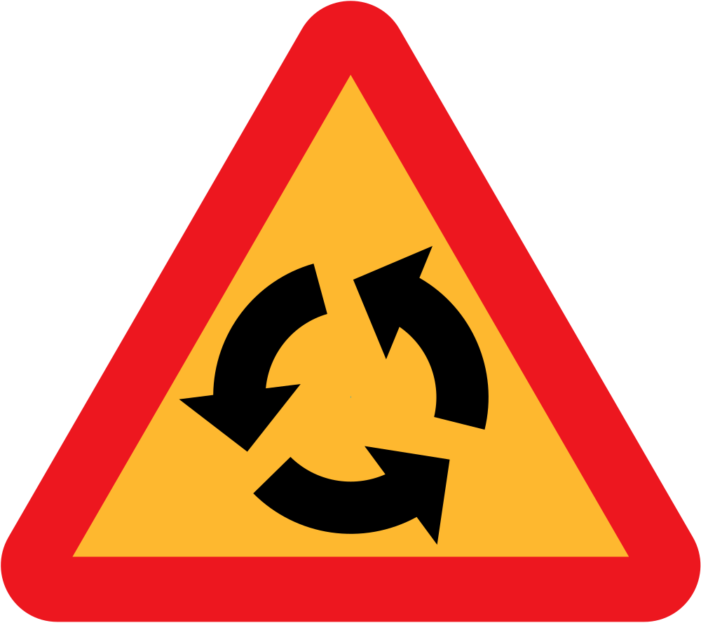 OnlineLabels Clip Art - Roundabout Sign